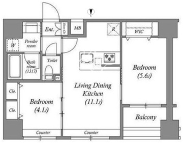 ACPレジデンス中野新橋 201 間取り図