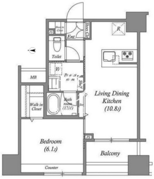 ACPレジデンス中野新橋 404 間取り図