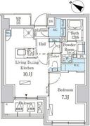 パークアクシス赤坂山王 1104 間取り図