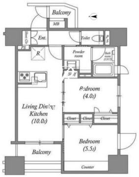 ACPレジデンス中野新橋 805 間取り図