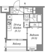 ACPレジデンス中野新橋 1202 間取り図