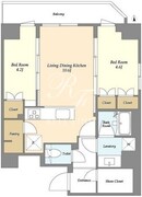 クラリティア上野稲荷町 1302 間取り図