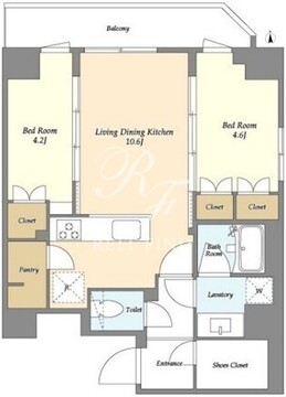クラリティア上野稲荷町 1302 間取り図