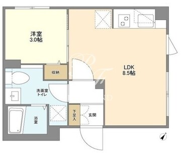 ウェルスクエア目黒 501 間取り図
