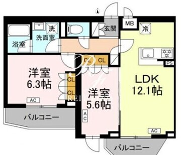 ロイジェント上板橋 207 間取り図