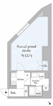アスティーレスタジオ代々木 102 間取り図