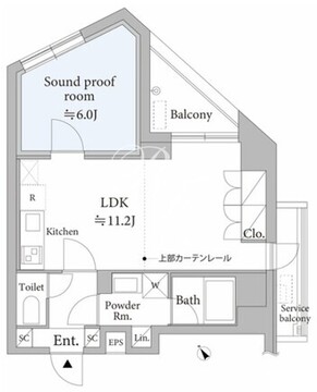 アスティーレスタジオ代々木 502 間取り図