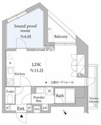 アスティーレスタジオ代々木 602 間取り図