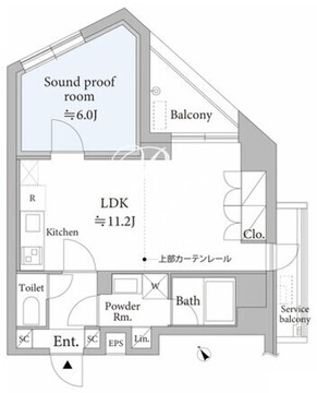 アスティーレスタジオ代々木 602 間取り図