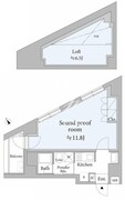 アスティーレスタジオ代々木 701 間取り図
