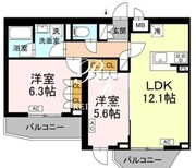 ロイジェント上板橋 107 間取り図