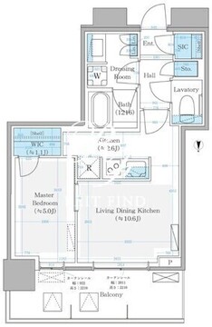 パークシティ中野ザタワーブリーズ 414 間取り図