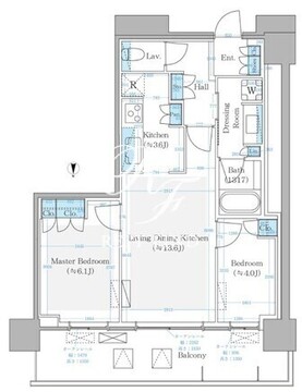 パークシティ中野ザタワーエアーズ 1527 間取り図