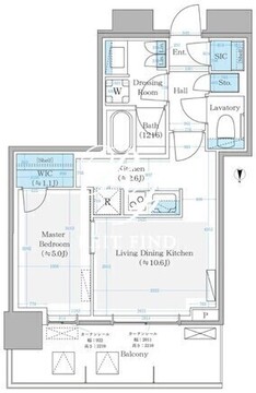 パークシティ中野ザタワーブリーズ 814 間取り図