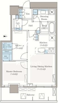 パークシティ中野ザタワーブリーズ 1012 間取り図