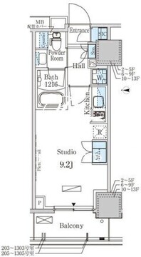 パークアクシス赤塚 205 間取り図