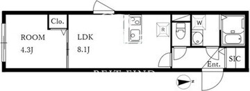 アラート錦糸町2 203 間取り図