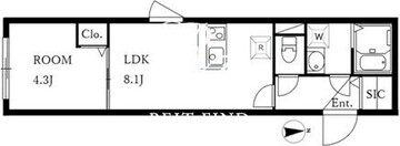 アラート錦糸町2 303 間取り図