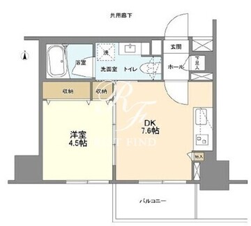 グランカーサ新宿御苑 1305 間取り図
