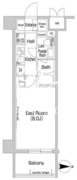 コンフォリア新宿 802 間取り図