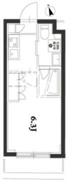 アジールコート品川中延 103 間取り図