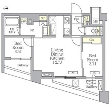 NOGATA RESIDENCE 804 間取り図
