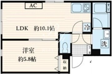 アラート菊川 302 間取り図