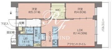 プレジオ北綾瀬ASIAN 406 間取り図