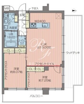 プレジオ北綾瀬ASIAN 407 間取り図