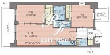 プレジオ北綾瀬ASIAN 401 間取り図