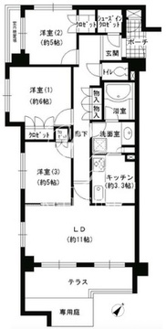 エスティメゾン巣鴨 101 間取り図