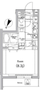 プレミアムキューブ三宿 208 間取り図