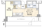 ブリリア目黒大橋 6階30.74㎡ 間取り図