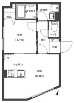 ディースタイル西巣鴨 101 間取り図