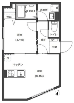 ディースタイル西巣鴨 201 間取り図