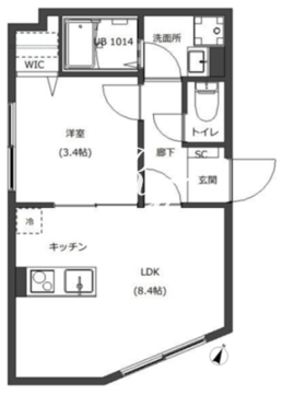 ディースタイル西巣鴨 301 間取り図