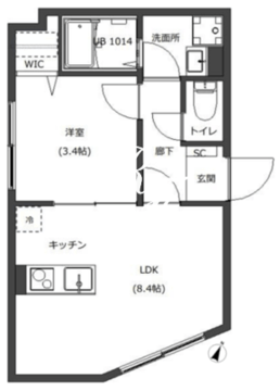 ディースタイル西巣鴨 401 間取り図