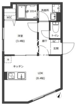 ディースタイル西巣鴨 501 間取り図