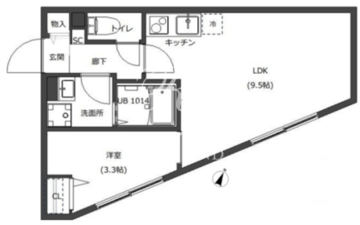ディースタイル西巣鴨 102 間取り図
