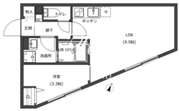 ディースタイル西巣鴨 202 間取り図