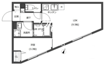 ディースタイル西巣鴨 402 間取り図