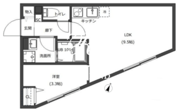 ディースタイル西巣鴨 502 間取り図