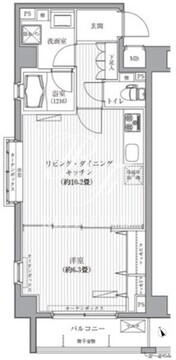 メゾンカルム西新宿 501 間取り図
