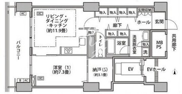東雲キャナルコートCODAN 16-511 間取り図