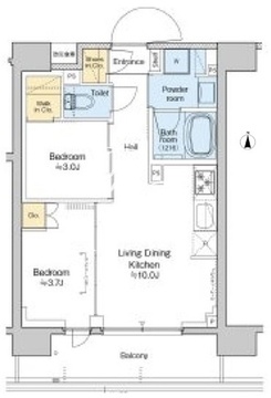 プラウドフラット西蒲田 402 間取り図