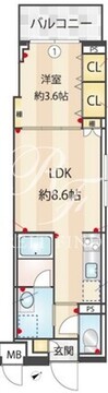 ズーム蒲田イースト 201 間取り図