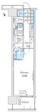 ロイヤルパークス有明 413 間取り図