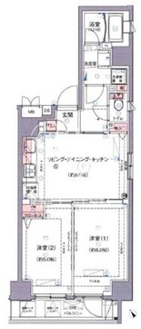 ハーモニーレジデンス月島 601 間取り図