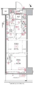 クレイシア門前仲町ザ・レジデンス 609 間取り図