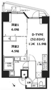 エスレジデンス蔵前 1302 間取り図